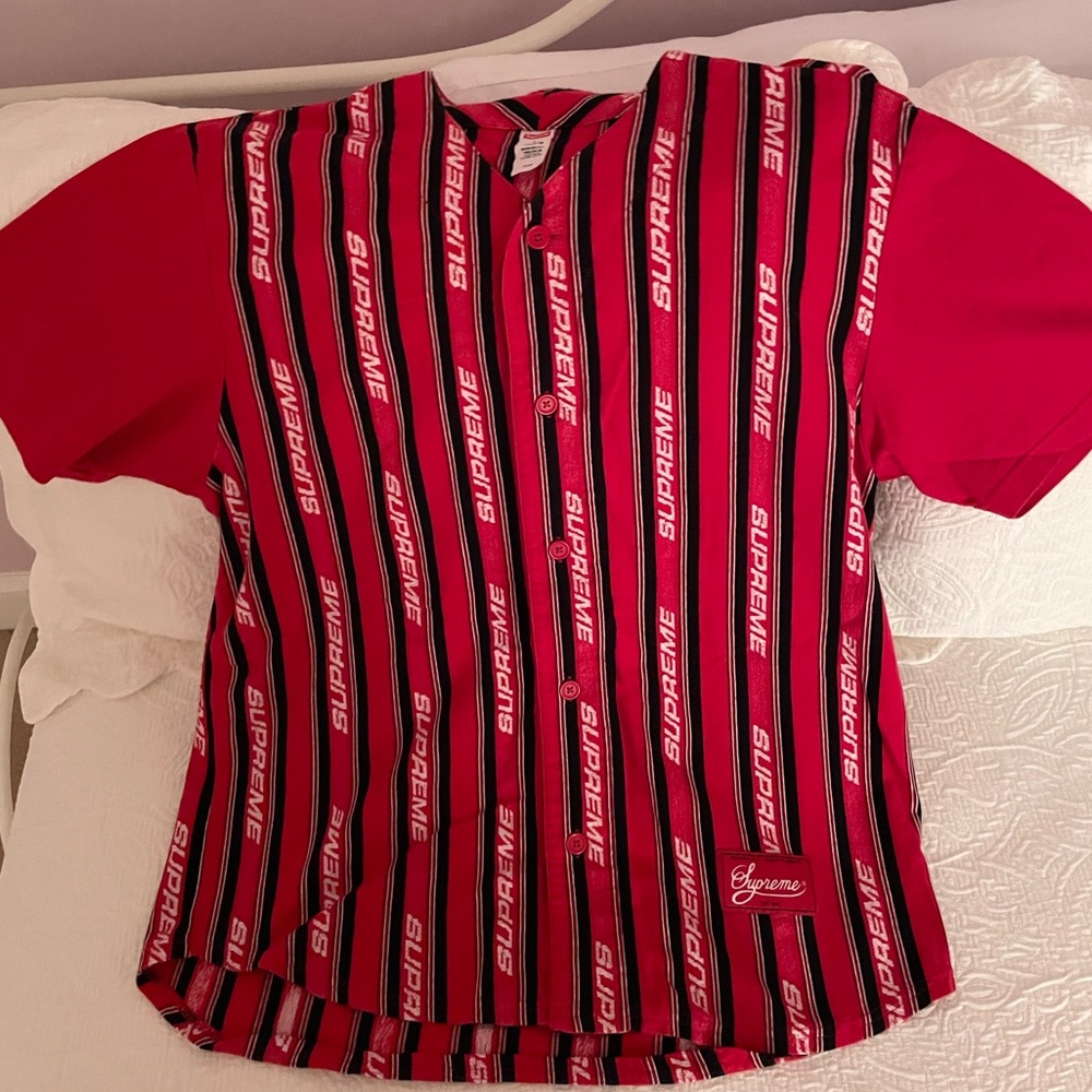 Supreme Jacquard Baseball Logo Shirt